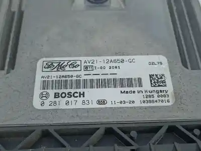 Автозапчастина б/у ебу контролер двигуна для ford fiesta vi (cb1, ccn) 1.4 tdci посилання на oem iam av2112a650gc  