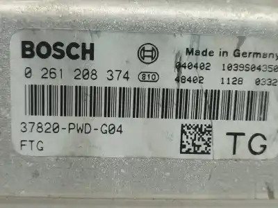 Автозапчастина б/у ебу контролер двигуна для honda jazz ii (gd_, ge3, ge2) 1.2 i-dsi (gd5 ge2) посилання на oem iam 0261208374  