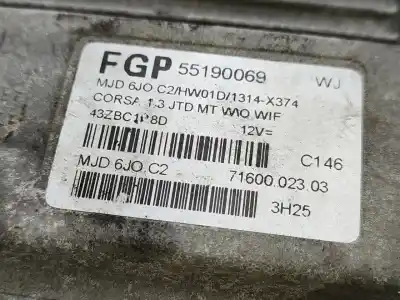 Second-hand car spare part ecu engine control for opel corsa c (x01) 1.3 cdti (f08 f68) oem iam references 55190069  