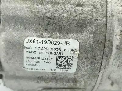 Автозапчасти б/у компрессор кондиционера воздуха за ford puma (j2k, cf7) 1.0 ecoboost mhev híbrido (gasolina) 2021 5p ссылки oem iam jx6119d629hb  
