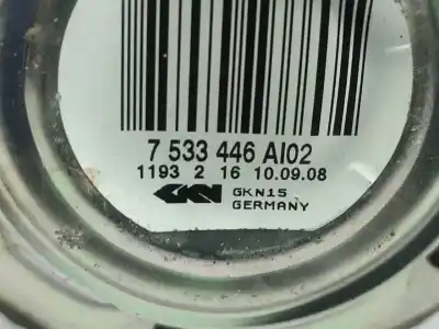 Second-hand car spare part front right transmission for bmw 1 (e87) 118 d oem iam references 7533446ai02  