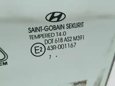 Автозапчастина б/у скло передніх дверей ліве для hyundai i30 fastback (pde, pden) 1.6 crdi посилання на oem iam 43r001167  