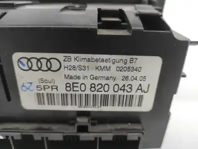 Second-hand car spare part climate control for audi a4 b7 avant (8ed) 2.0 tdi oem iam references 8e0820043aj  