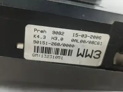 Pièce détachée automobile d'occasion commande de climatisation / chauffage pour opel astra h gtc (a04) 1.3 cdti (l08) références oem iam 13231051  