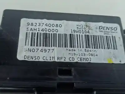 Peça sobressalente para automóvel em segunda mão comando de sofagem (chauffage / ar condicionado) por citroen c-elysee (dd_) 1.5 bluehdi 100 referências oem iam 9823740080  