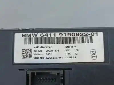 Second-hand car spare part climate control for bmw 1 (e81) 118 d oem iam references 64119190922  
