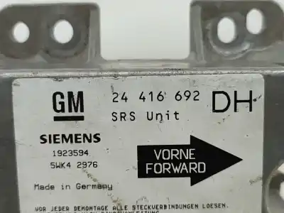 Second-hand car spare part airbag control unit for opel corsa b 10.5. 12. line gasolina 2000 5p oem iam references 24416692  