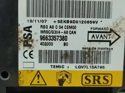 İkinci el araba yedek parçası hava yastigi kontrol ünitesi için citroen c3 i (fc_, fn_) 1.1 i oem iam referansları 9663357380  