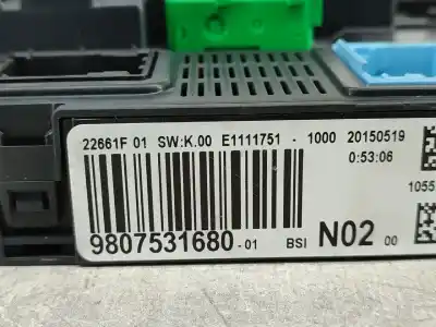 Автозапчасти б/у блок реле/предохранителей за citroen c4 cactus van (0b_, 0p_) bluehdi 100 ссылки oem iam 9807531680  