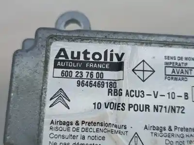 Pièce détachée automobile d'occasion boitier de commande d'airbag pour citroen xsara break (n2) 1.4 hdi références oem iam 600237600  