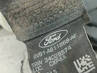 Автозапчастина б/у задній правий ремін безпеки для ford fiesta vi (cb1, ccn) 1.6 tdci посилання на oem iam 8v51a611b68ae  