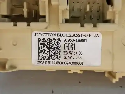 Second-hand car spare part fuse box unit for kia picanto (ja) 1.0 cat oem iam references 91950g6081  