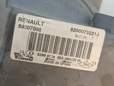 Pièce détachée automobile d'occasion feu droit pour renault megane ii break (km0/1_) 1.5 dci (km02. km13) gasóleo 2004 5p références oem iam 8200073221j  