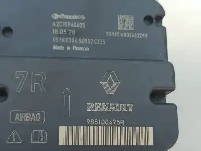 Автозапчастина б/у блок управління подушками безпеки для renault captur i (j5_, h5_) blue dci 95 посилання на oem iam 985100475r  