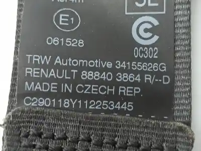 Автозапчасти б/у задний правый ремень безопасности за renault twingo iii (bcm_) 1.0 sce 70 ссылки oem iam 888403864r  
