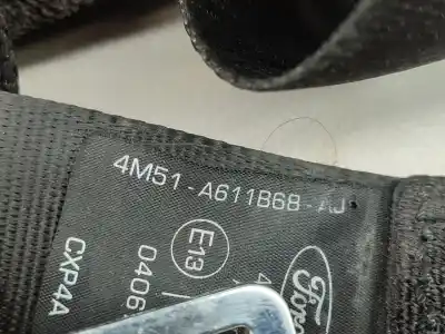 Автозапчастина б/у задній правий ремін безпеки для ford focus ii (da_, hcp, dp) 1.6 tdci посилання на oem iam 4m51a611b68aj  