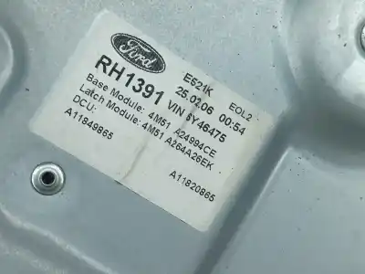 Pezzo di ricambio per auto di seconda mano alzacristalli posteriore destro per ford focus ii (da_, hcp, dp) 2.0 tdci riferimenti oem iam 3m51r27001  