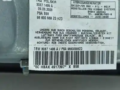 Автозапчасти б/у подушка безопасности передняя правая за citroen c4 picasso i monospace (ud_) 2.0 hdi 138 ссылки oem iam 96600568zd  