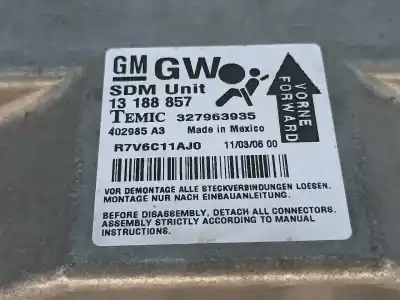 Автозапчасти б/у блок управления подушками безопасности за opel astra h gtc (a04) 1.7 cdti (l08) ссылки oem iam 13188857  