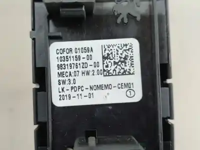 Автозапчастина б/у передні вікний вмикач для peugeot 308 sw ii (lc_, lj_, lr_, lx_, l4_) 1.5 bluehdi 130 посилання на oem iam 98319761zd  