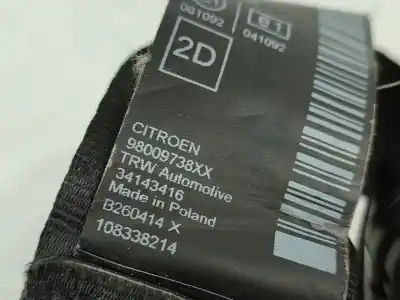 Автозапчасти б/у задний правый ремень безопасности за citroen c4 cactus van (0b_, 0p_) bluehdi 100 ссылки oem iam 98009738xx  