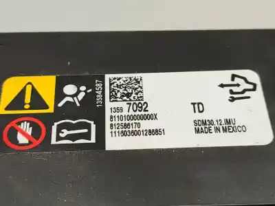 Автозапчасти б/у блок управления подушками безопасности за opel corsa e (x15) 1.3 cdti (08 68) ссылки oem iam 13597092  
