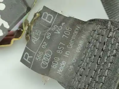 Автозапчастина б/у передній правий ремін безпеки для audi a4 b5 avant (8d5) 2.5 tdi посилання на oem iam 8d0857706  