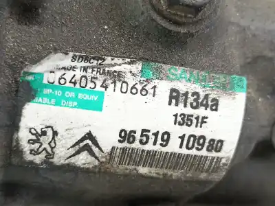 Автозапчасти б/у компрессор кондиционера воздуха за peugeot 207/207+ (wa_, wc_) 1.4 hdi ссылки oem iam 9651910980  