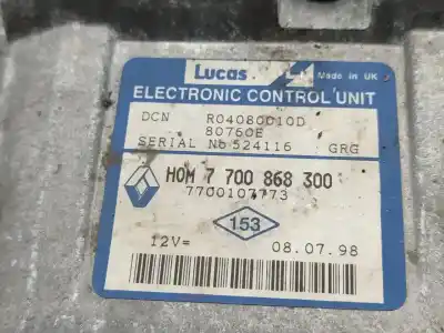 Автозапчасти б/у блок управления двигателем за renault kangoo express (fc0/1_) d 65 1.9 (fc0e fc02 fc0j fc0n) ссылки oem iam 7700868300  