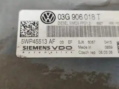 Автозапчастина б/у ебу контролер двигуна для volkswagen passat variant (3c5) 2.0 tdi посилання на oem iam 03g906018t  