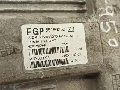 Автозапчасти б/у блок управления двигателем за opel corsa c (x01) 1.3 cdti (f08 f68) ссылки oem iam 55196352zj  