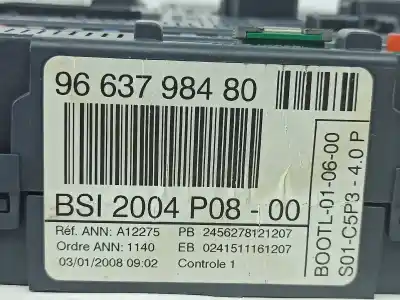 Автозапчасти б/у блок реле/предохранителей за peugeot 207 (wa_, wc_) 1.6 hdi ссылки oem iam 9663798480  