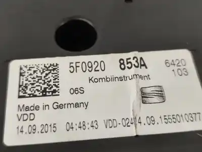 Автозапчасти б/у приборная доска за seat leon (5f1) 1.6 tdi ссылки oem iam 5f0920853a  