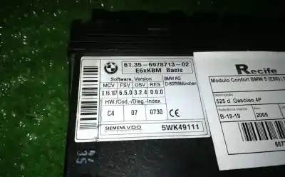 Second-hand car spare part comfort module for bmw 5 (e60) 525 d oem iam references 61356978713  