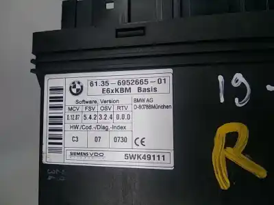 Second-hand car spare part comfort module for bmw 5 (e60) 525 d oem iam references 6135695266501  