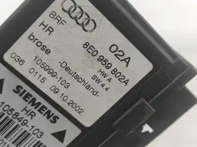 Second-hand car spare part rear right window motor for audi a4 b6 avant (8e5) 2.5 tdi oem iam references 8e0959802a   Second-hand car spare part rear right window motor for audi a4 b6 avant (8e5) 2.5 tdi oem iam references 8e0959802a