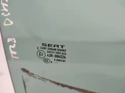 Second-hand car spare part rear right door window glass for seat leon (5f1) 1.5 tgi oem iam references 43r004524  