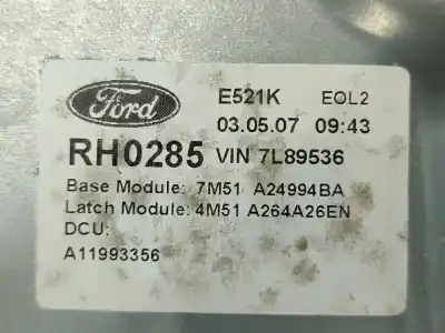 Автозапчастина б/у регулятор скла заднього правого для ford focus ii (da_, hcp, dp) 1.6 tdci посилання на oem iam    Автозапчастина б/у регулятор скла заднього правого для ford focus ii (da_, hcp, dp) 1.6 tdci посилання на oem iam