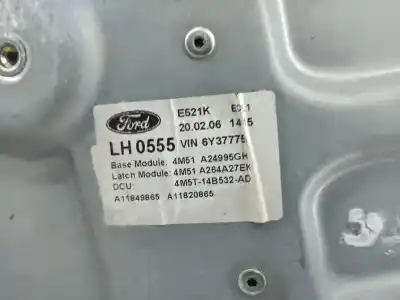 Peça sobressalente para automóvel em segunda mão elevador de vidros traseiro esquerdo por ford focus ii (da_, hcp, dp) 1.6 tdci referências oem iam 4m51a045h23a  