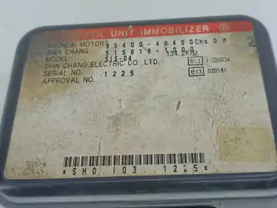 Автозапчасти б/у блок управления иммобилизатором за hyundai h-1 furgoneta (a1) 2.5 td ссылки oem iam 954004a400  