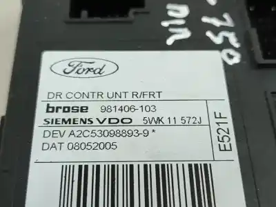 Автозапчастина б/у двигатель переднього правого скла для ford focus ii (da_, hcp, dp) 1.6 tdci посилання на oem iam 981406103  