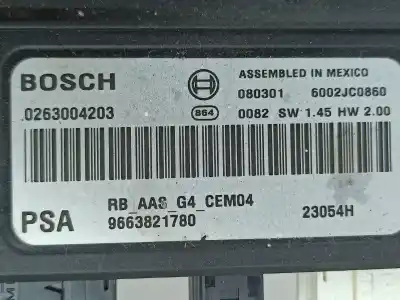 Second-hand car spare part ecu engine control for citroen c4 picasso i monospace (ud_) 2.0 hdi 138 oem iam references 9663821780  