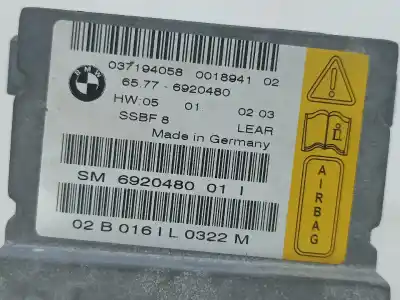 Second-hand car spare part airbag control unit for bmw 7 (e65, e66, e67) 730 d oem iam references 65776920480  