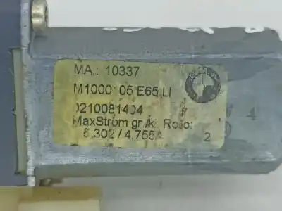 Peça sobressalente para automóvel em segunda mão motor elevador vidro traseiro esquerdo por bmw 7 (e65, e66, e67) 730 d referências oem iam   