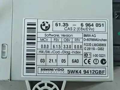 Second-hand car spare part comfort module for bmw 1 (e87) 118 d oem iam references 61356964051  