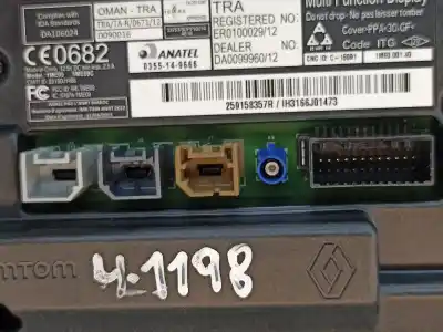 Автозапчасти б/у многофункциональный дисплей за renault twingo iii (bcm_) 0.9 tce 90 ссылки oem iam 259158357r  