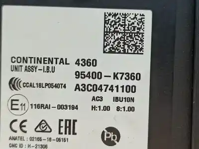 Second-hand car spare part start/stop control unit for hyundai i10 iii (ac3, ai3) 1.0 mpi oem iam references 95400k7360  