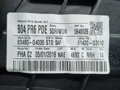 Автозапчастина б/у регулятор скла заднього правого для hyundai i30 fastback (pde, pden) 1.6 crdi посилання на oem iam 83480g4030  