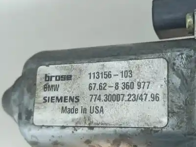 Second-hand car spare part left front window motor for bmw 3 (e46) 330 i oem iam references 67628360977  