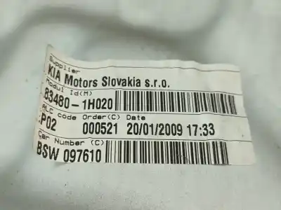 Second-hand car spare part rear right window regulator for kia ceed (ed) 2.0 emotion oem iam references 834801h020  